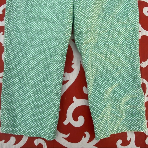 Talbots Heritage Pants size 4 27 petite Green and White design pants casual - Picture 6 of 12